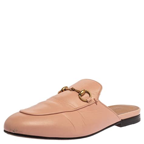 gucci pink mules leather|princetown mules for women.